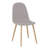 Scaun Bella Gri deschis cu-metal, Natural, 43x52x88 cm - 327-000002