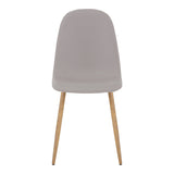 Scaun Bella Gri deschis cu-metal, Natural, 43x52x88 cm - Gri deschis