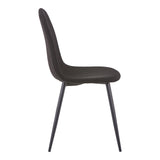 Scaun Bella Gri deschis cu-metal, Natural, 43x52x88 cm - Negru
