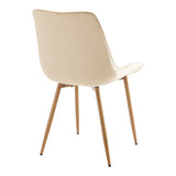 Scaun Berne, Catifea, 53x62x84 cm - Crem