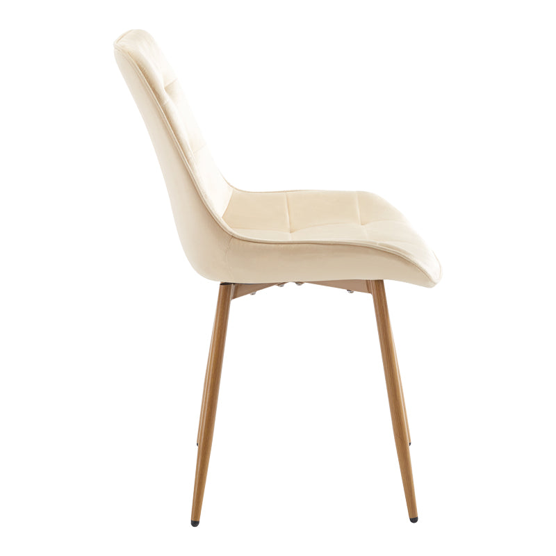 Scaun Berne, Catifea, 53x62x84 cm - Crem