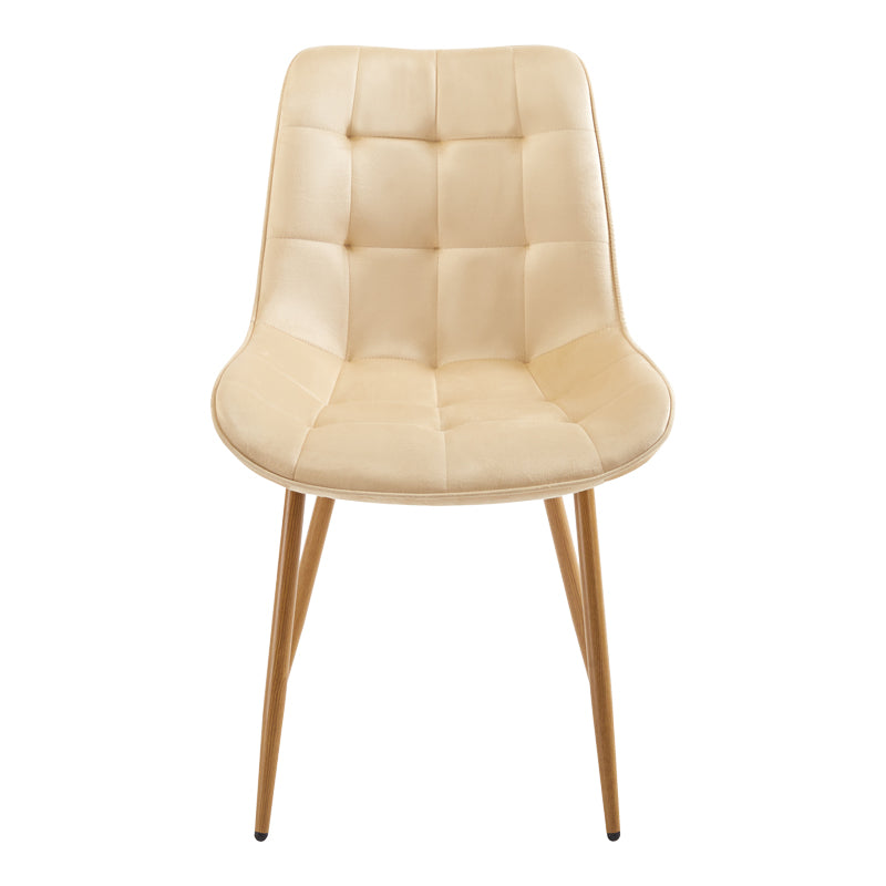 Scaun Berne, Catifea, 53x62x84 cm - Crem