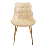 Scaun Berne, Catifea, 53x62x84 cm - Crem