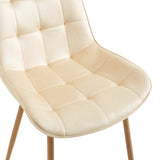 Scaun Berne, Catifea, 53x62x84 cm - Crem