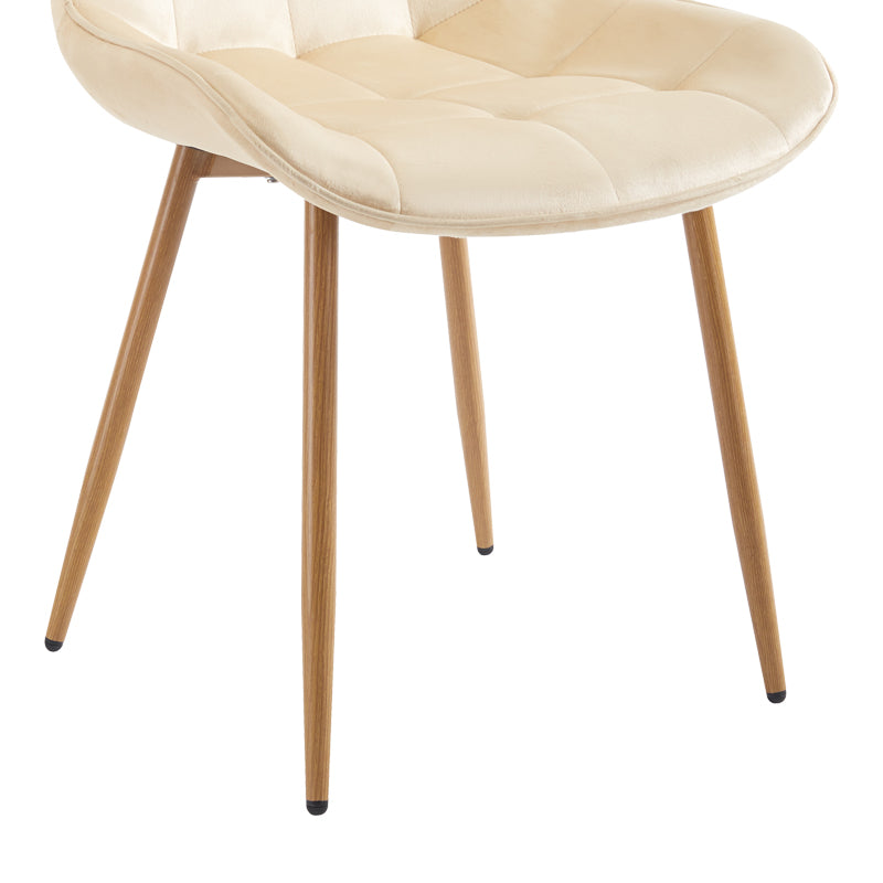 Scaun Berne, Catifea, 53x62x84 cm - Crem