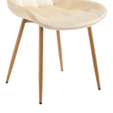 Scaun Berne, Catifea, 53x62x84 cm - Crem