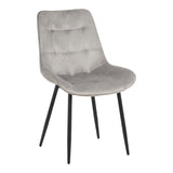 Scaun Berne, Velur, Gri Antracit, 53x62x84 cm - Scaun Berne, Velur, Gri Antracit, 53x62x84 cm - 128-000048