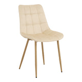 Scaun Berne, picioare natur, catifea, Diverse culori, 53x57x87 cm - Crem | SKU: 327-000080 | Scaun Berne, picioare natur, catifea, 53x57x87 cm, varianta Crem, produs pentru amenajarea locuinței, disponibil online în România la CasaMob