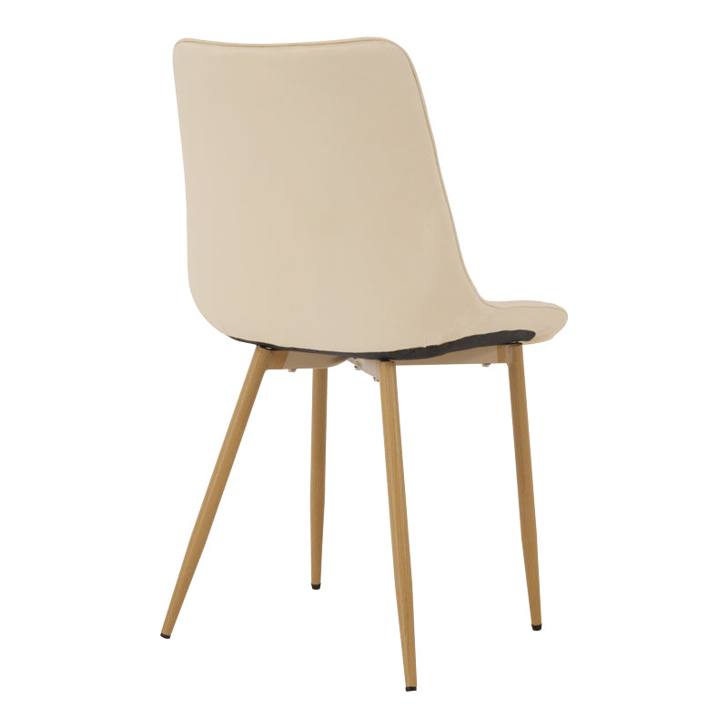 Scaun Berne, picioare natur, catifea, Diverse culori, 53x57x87 cm - Crem | SKU: 327-000080 | Scaun Berne, picioare natur, catifea, 53x57x87 cm, varianta Crem, produs pentru amenajarea locuinței, disponibil online în România la CasaMob
