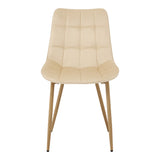 Scaun Berne, picioare natur, catifea, Diverse culori, 53x57x87 cm - Crem | SKU: 327-000080 | Scaun Berne, picioare natur, catifea, 53x57x87 cm, varianta Crem, produs pentru amenajarea locuinței, disponibil online în România la CasaMob