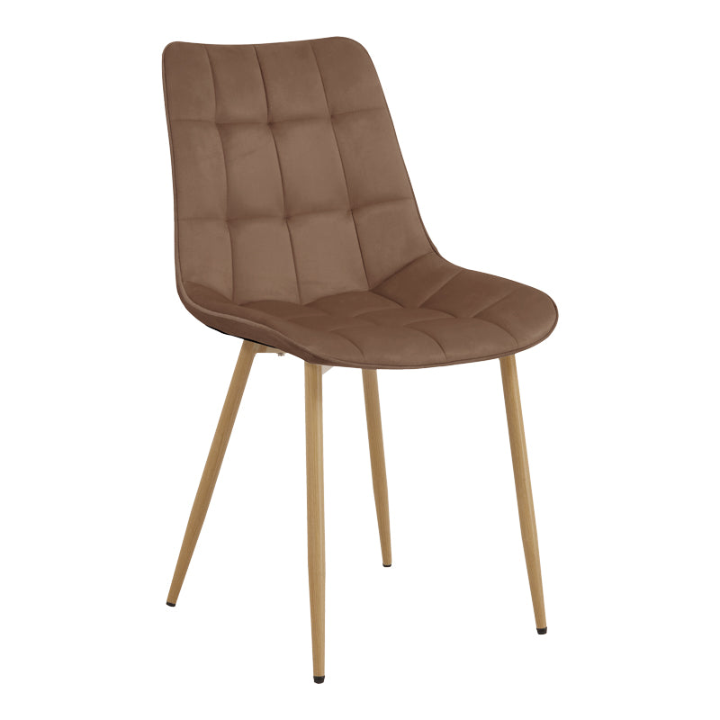 Scaun Berne, picioare natur, catifea, Diverse culori, 53x57x87 cm - Maro | SKU: 327-000081 | Scaun Berne, picioare natur, catifea, 53x57x87 cm, varianta Maro, produs pentru amenajarea locuinței, disponibil online în România la CasaMob
