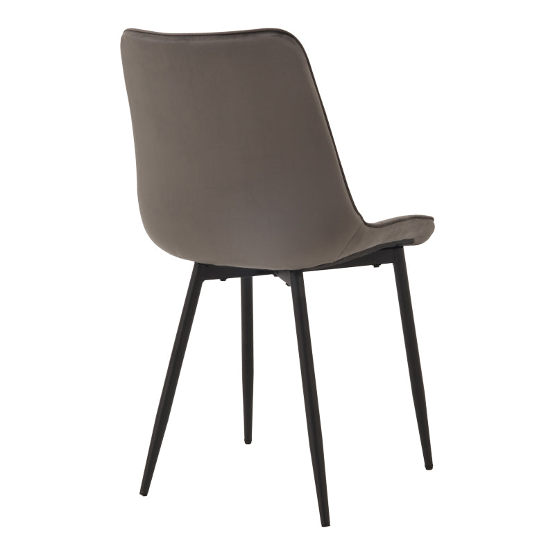 Scaun Berne, picioare negre, catifea, Diverse culori, 53x57x87 cm - Gri închis | SKU: 327-000077 | Scaun Berne, picioare negre, catifea, 53x57x87 cm, varianta Gri închis, produs pentru amenajarea locuinței, disponibil online în România la CasaMob