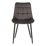 Scaun Berne, picioare negre, catifea, Diverse culori, 53x57x87 cm - Gri închis | SKU: 327-000077 | Scaun Berne, picioare negre, catifea, 53x57x87 cm, varianta Gri închis, produs pentru amenajarea locuinței, disponibil online în România la CasaMob