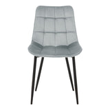 Scaun Berne, picioare negre, catifea, Diverse culori, 53x57x87 cm - Gri deschis | SKU: 327-000079 | Scaun Berne, picioare negre, catifea, 53x57x87 cm, varianta Gri deschis, produs pentru amenajarea locuinței, disponibil online în România la CasaMob