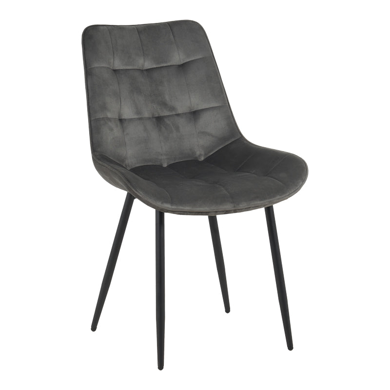 Scaun Berne, Velur, Gri Antracit, 53x62x84 cm - Scaun Berne, Velur, Gri Antracit, 53x62x84 cm