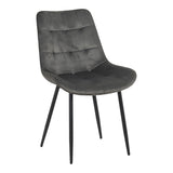 Scaun Berne, Velur, Gri Antracit, 53x62x84 cm - Scaun Berne, Velur, Gri Antracit, 53x62x84 cm