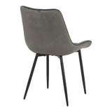 Scaun Berne, Velur, Gri Antracit, 53x62x84 cm - Antracit