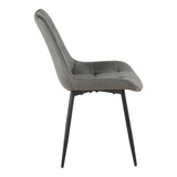 Scaun Berne, Velur, Gri Antracit, 53x62x84 cm - Antracit