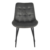 Scaun Berne, Velur, Gri Antracit, 53x62x84 cm - Antracit