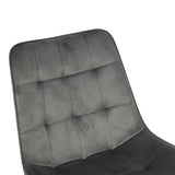 Scaun Berne, Velur, Gri Antracit, 53x62x84 cm - Antracit