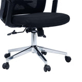 Scaun de birou manager Andrew plasa negru 61 x 65 x 117 cm - Negru