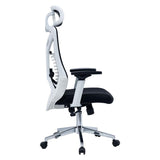Scaun de birou manager Andrew plasa negru 61 x 65 x 117 cm - Alb