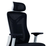 Scaun de birou manager Andrew plasa negru 61 x 65 x 117 cm - Alb