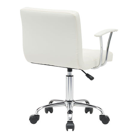 Scaun birou Buleco pu, alb, 56x46x74-86 cm
