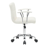 Scaun birou Buleco pu, alb, 56x46x74-86 cm