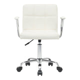 Scaun birou Buleco pu, alb, 56x46x74-86 cm