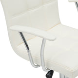 Scaun birou Buleco pu, alb, 56x46x74-86 cm