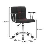 Scaun birou Buleco pu, negru, 56x46x74-86 cm