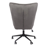 Scaun de birou directorial Lobima, catifea, 68x71x112 cm - Antracit