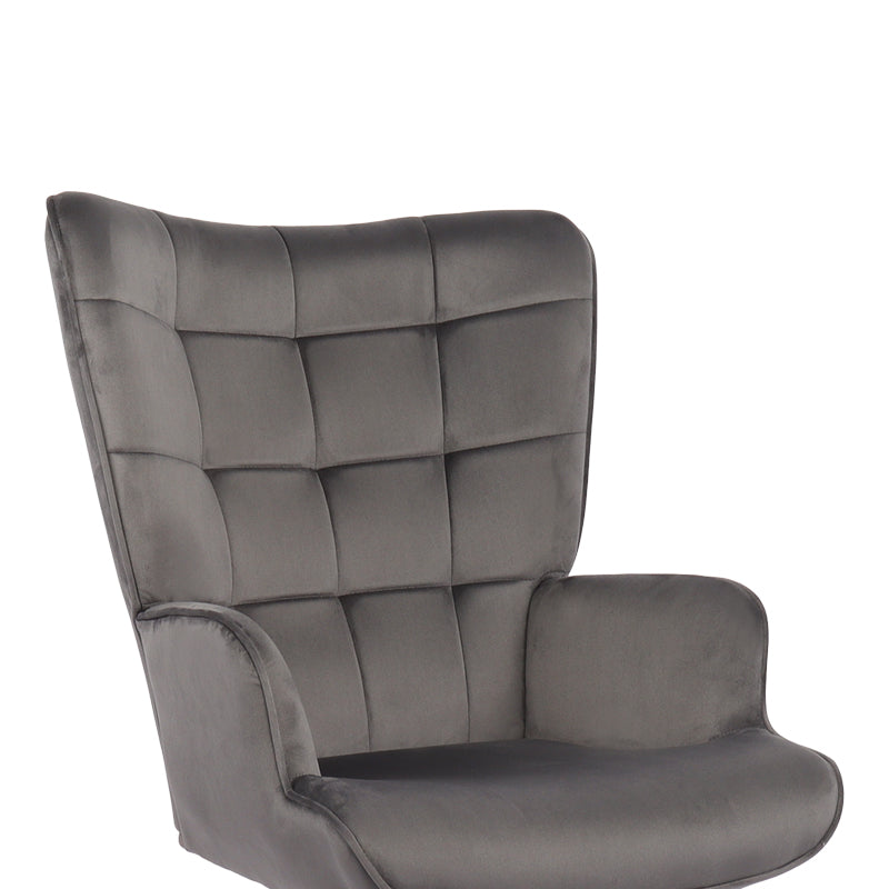 Scaun de birou directorial Lobima, catifea, 68x71x112 cm - Antracit
