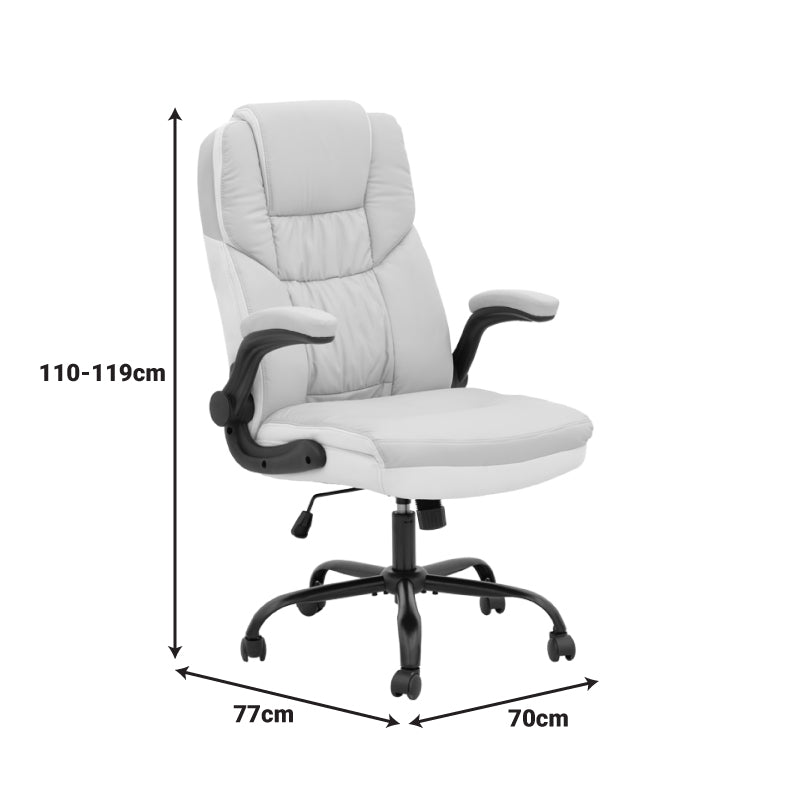 Scaun birou directorial cu funcție ergo Stellar, Bej-Ecru, Bej, 70x77x110-119 cm, foto produs 9