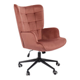 Scaun de birou directorial Lobima, catifea, 68x71x112 cm - Scaun de birou directorial Lobima, catifea, 68x71x112 cm - 393-000023