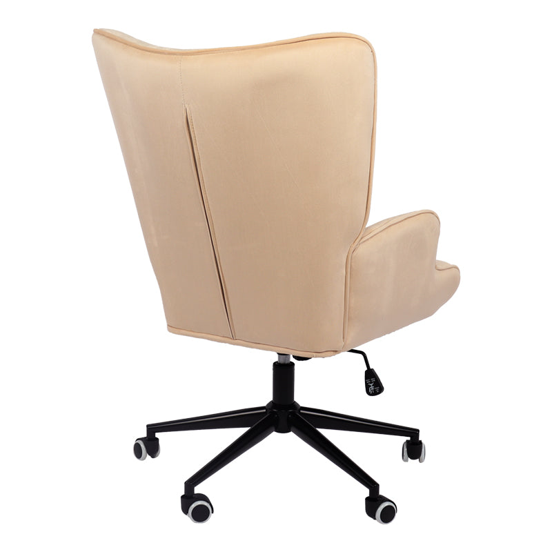 Scaun de birou directorial Lobima, catifea, 68x71x112 cm - Bej