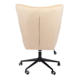 Scaun de birou directorial Lobima, catifea, 68x71x112 cm - Bej