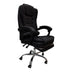 Scaun birou ergonomic cu suport picioare Worko, Piele ecologică, Negru, 66x62x113-121 cm