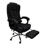 Scaun birou ergonomic cu suport picioare Worko, Piele ecologică, Negru, 66x62x113-121 cm