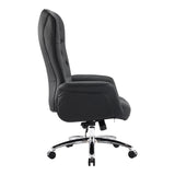Scaun de birou managerial Kaline, piele PU, 69x79x123 cm - Negru