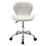 Scaun birou Frea II PU, 47x52x82 cm - Alb