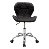 Scaun birou Frea II PU, 47x52x82 cm - Negru