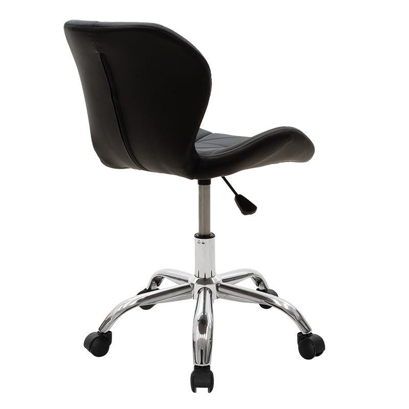 Scaun birou Frea II PU, 47x52x82 cm - Negru