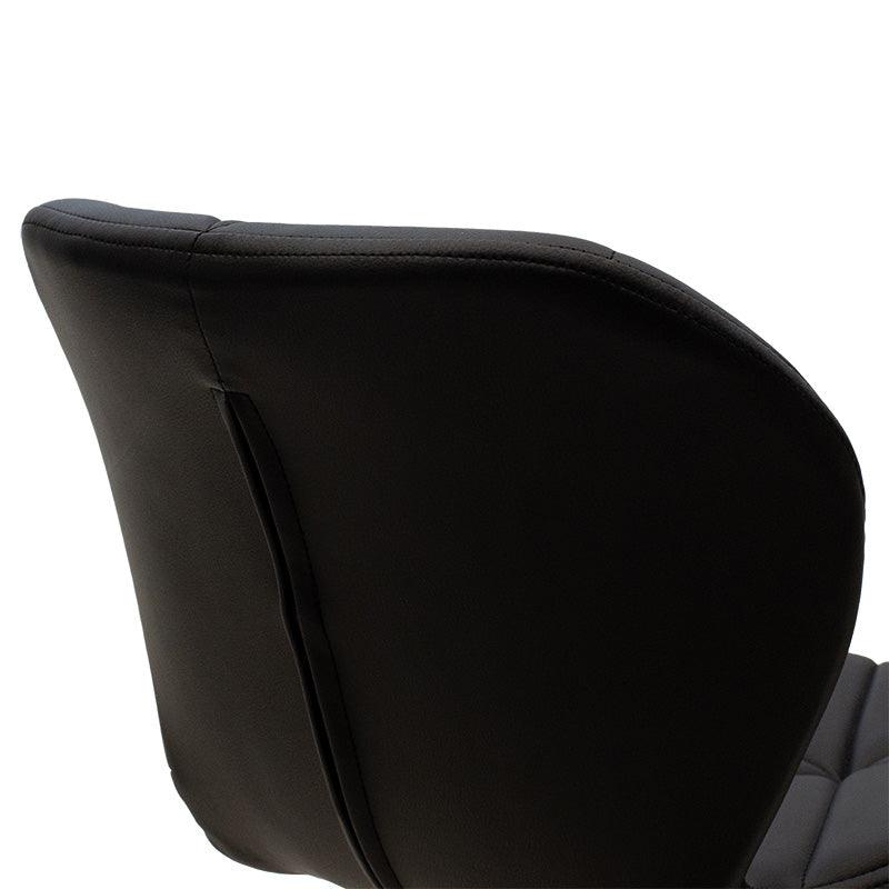 Scaun birou Frea II PU, 47x52x82 cm - Negru