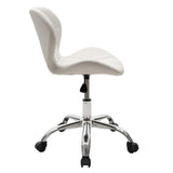 Scaun birou Frea II PU, 47x52x82 cm - Alb