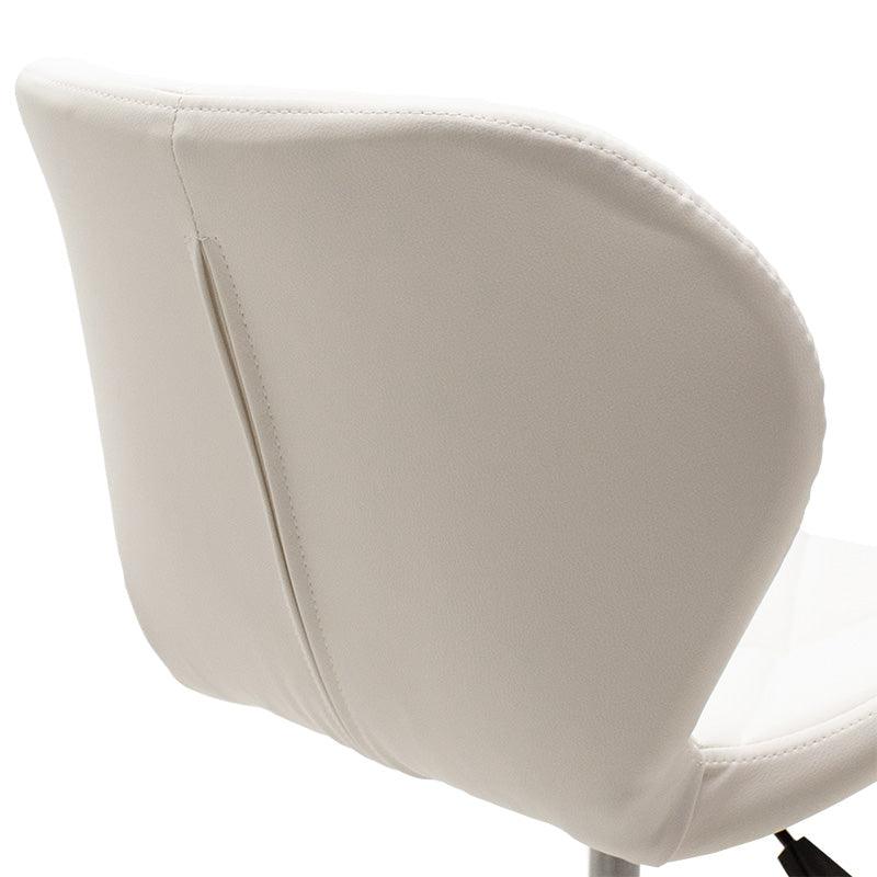 Scaun birou Frea II PU, 47x52x82 cm - Alb