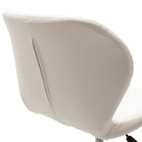 Scaun birou Frea II PU, 47x52x82 cm - Alb