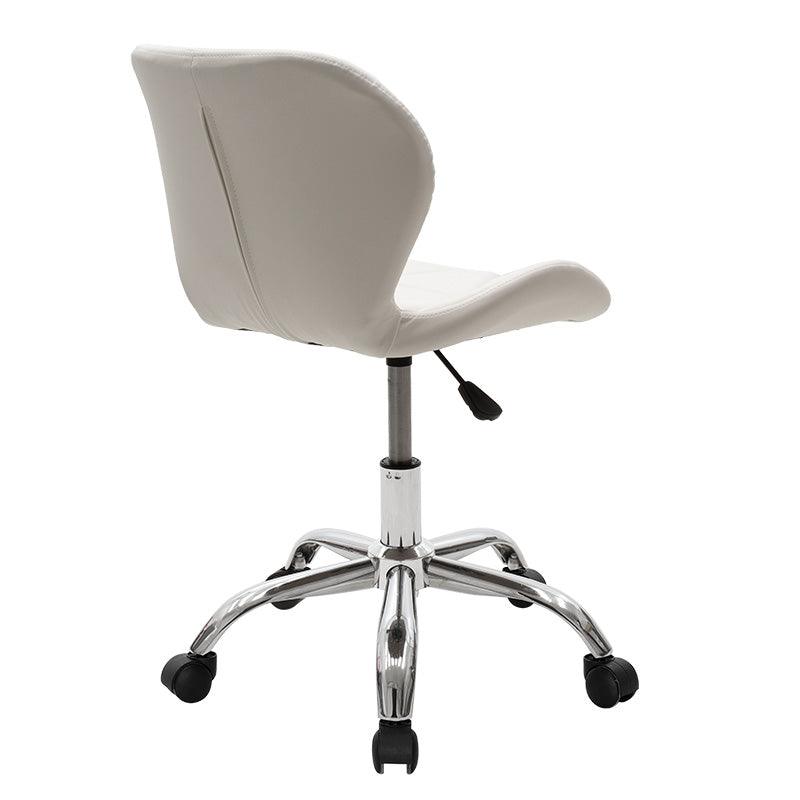 Scaun birou Frea II PU, 47x52x82 cm - Alb