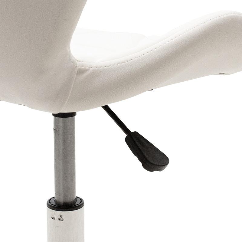 Scaun birou Frea II PU, 47x52x82 cm - Alb